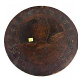 Carved Wooden Plaque, 'The Wise are Silent'