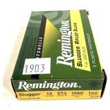 Box of 12 Ga. 2.75' rifled slugs, Remington,