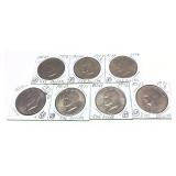 x7- Mixed date Eisenhower dollars, -x7 dollars,