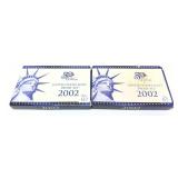 x2- 2002 Proof sets, -x2 sets, Sold by the piece,
