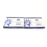 x2- 2002 Proof sets, -x2 sets, Sold by the piece,