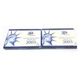 x2- 2003 Proof sets, -x2 sets, Sold by the piece,