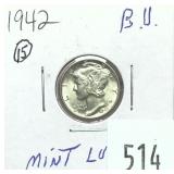 1942 Mercury dime