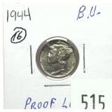 1944 Mercury dime