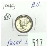 1945 Mercury dime