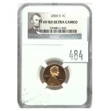 2006 Lincoln cent, NGC slab certified PR-69