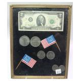Bicentennial coin set with currency