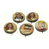Lot of Pep pins, 5 pcs.