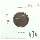 1913-D Lincoln cent