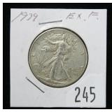 1939 Walking Liberty half dollar