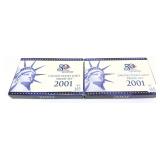 x2- 2001 Proof sets, -x2 sets, Sold by the piece,