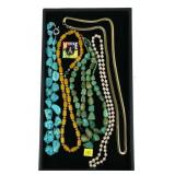 Lot, fashion jewelry, including semi-precious, one