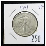 1941 Walking Liberty half dollar