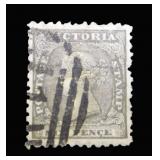 Victoria 27, WMK six pence, used, CV $80