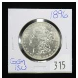 1896 Morgan dollar, gem BU