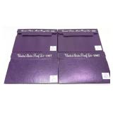 x4- Proof sets: 1987, 1988, -x4 sets, Sold by the