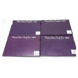 x4- Proof sets: 1986, 1987, -x4 sets, Sold by the