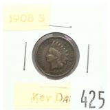 1908-S Indian Head cent