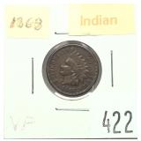 1868 Indian Head cent