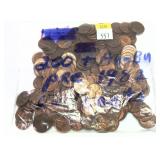 Lot of pre-1982 cents, 200 pcs.