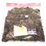 Lot of wheat cents, 2000 pcs.