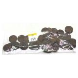 Lot of wheat cents, 40 pcs.