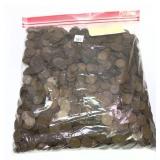Lot of wheat cents, 2000 pcs.