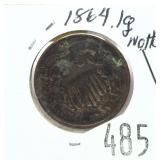 1864 2-cent piece