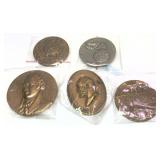 x5- Presidents and Notable People table medals,