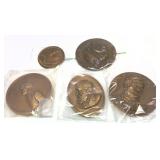 x5- Presidents and Notable People table medals,
