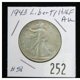 1943 Walking Liberty half dollar