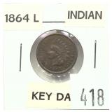 1864 L Indian Head cent