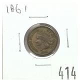 1861 Indian Head cent
