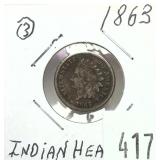 1863 Indian Head cent