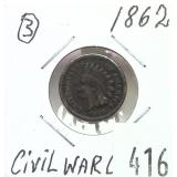 1862 Indian Head cent