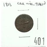 1863 Civil War token