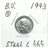 1943 Lincoln cent, Unc.