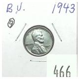 1943 Lincoln cent, Unc.