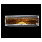 Sterling silver lozenge cut yellow sapphire modern