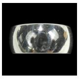 Sterling silver 9mm band ring, size 7, 7.4 grams