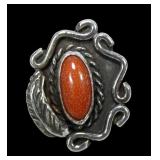 Sterling silver Southwestern design bezel set