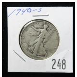 1940-S Walking Liberty half dollar