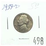 1939-D Jefferson nickel