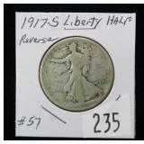 1917-S Rev. Walking Liberty half dollar