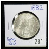 1882 Morgan dollar, gem BU