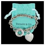 Tiffany & Co. marked sterling 7.2" chain bracelet