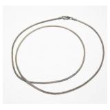 Sterling silver 20" sepentine chain, 8.5 grams