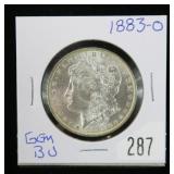 1883-O Morgan dollar, gem BU