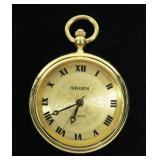Gruen quartz 10 size open face pocket watch