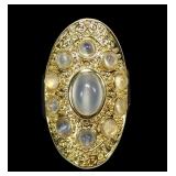 Sterling silver gold wash round and oval cut